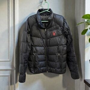 Spyder Black Puffer Jacket with Red Tag